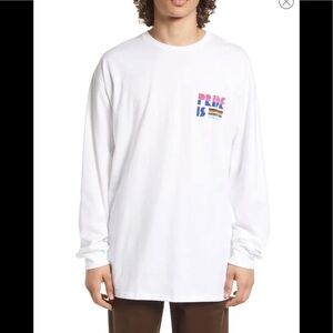 NWOT Vans Long Sleeve Pride Graphic T Shirt White  SZ M